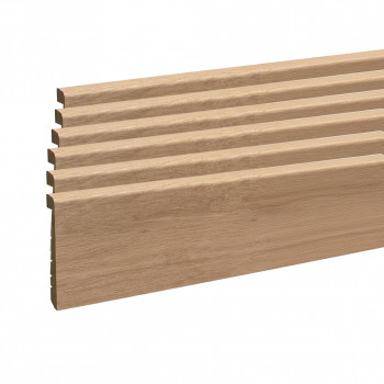 Lot de 6 surplinthes MDF revêtues Pepper OAK 2400 x 130 x 16 mm PEFC 70%