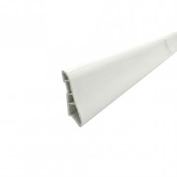 Lot de 10 Plinthes PVC blanc 2500 x 60 x 15 mm