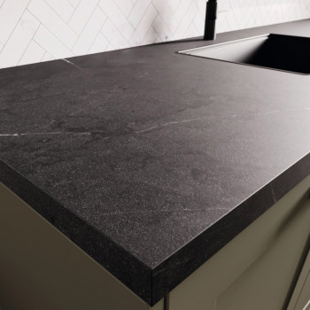 Plan de travail stratifié CPL Marbre noir  3040 x 640 x  38 mm - FSC MIXTE 70%