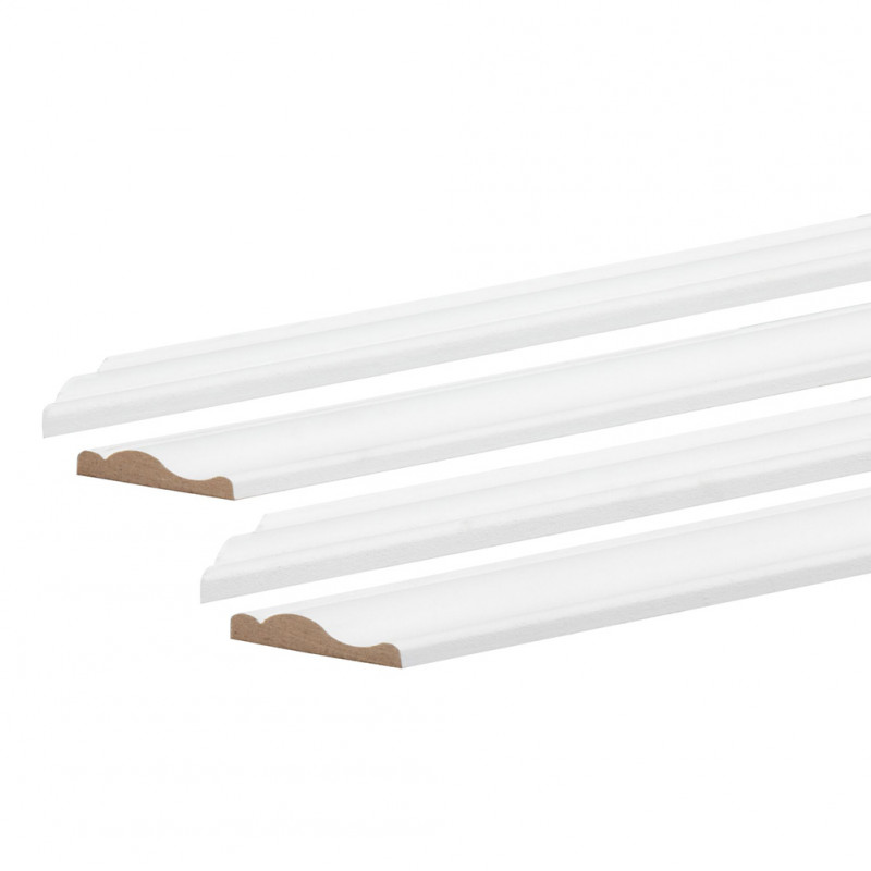 Kit de moulure prépeinte blanc 10 x 29 mm pour cadre de 120 x 70 cm – PEFC 70%