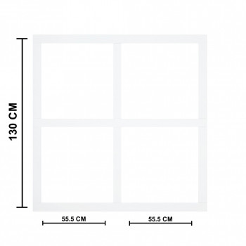 Kit de moulure moderne prépeint blanc 9 x 63 mm pour cadre de 130 x 130 cm – PEFC 70%
