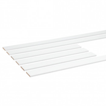 Kit de moulure moderne prépeint blanc 9 x 63 mm pour cadre de 130 x 130 cm – PEFC 70%