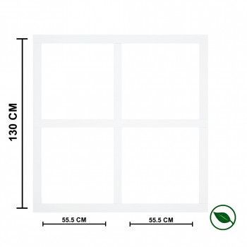 Kit de moulure moderne prépeint blanc 9 x 63 mm pour cadre de 130 x 130 cm – PEFC 70%