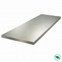 Plan de travail stratifié HPL aluminium 2000 x 650 x 38 mm FSC - Gamme Signature