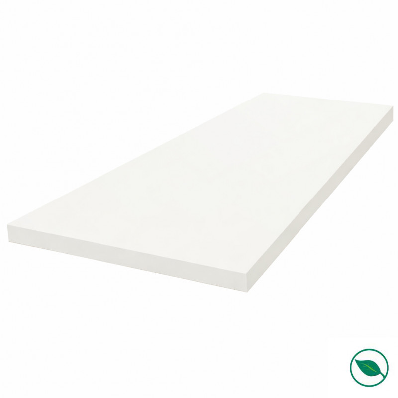 Plan de travail stratifié HPL blanc 3000 x 650 x 38 mm FSC - Gamme Signature