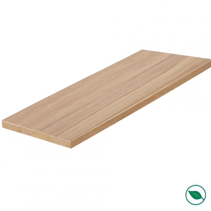 Plan de travail stratifié CPL chêne européen 2600 x 800 x 28 mm - FSC MIXTE 70% - Gamme Confort