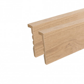 Lot de 2 moulures de finition pour panneau tasseau Chêne clair 2700 x 120 x 30 mm PEFC 70%