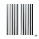 Lot de 2 Panneaux tasseaux MDF acoustique Béton sur fond Noir 2770 x 300 x 20 mm - 1,662 m² PEFC 70%