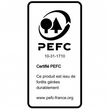 Lot de 2 moulures de finition pour panneaux tasseaux MDF Noir 2700 x 120 x 30 mm PEFC 70%