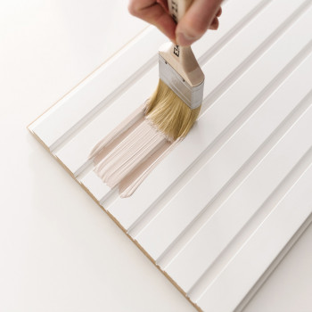 Lot de 2 Panneaux tasseaux MDF Chêne clair sur fond Blanc 2770 x 300 x 20 mm - 1,662 m² PEFC 70%