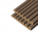 Lot de 2 Panneaux tasseaux MDF Noyer fumé sur fond Noir 2770 x 300 x 20 mm - 1,662 m² PEFC 70%