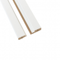Kit profilé de finition panneaux tasseaux MDF Blanc peint sur fond Blanc 2770 x 71 x 20 mm PEFC 70%