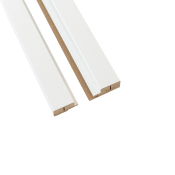 Kit profilé de finition panneaux tasseaux MDF Blanc peint sur fond Blanc 2770 x 71 x 20 mm PEFC 70%