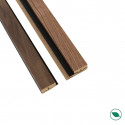 Kit profilé de finition panneaux tasseaux MDF Chêne rustique sur fond Noir 2770 x 71 x 20 mm PEFC 70%