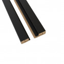 Kit profilé de finition panneaux tasseaux MDF Noir mat 2770 x 71 x 20 mm PEFC 70%