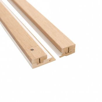Kit profilé de finition tasseaux MDF Chêne clair sur fond Blanc 2770 x 71 x 20 mm PEFC 70%