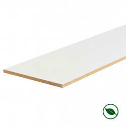 Lot de 3 contremarches rénovation d'escalier stratifié blanc 1300 x 200 x 8 mm