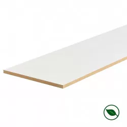 Lot de 3 contremarches rénovation d'escalier stratifié blanc 1300 x 200 x 8 mm