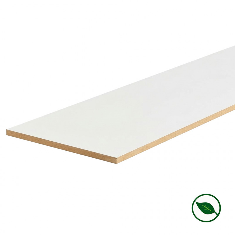 Lot de 3 contremarches rénovation d'escalier stratifié blanc 1300 x 200 x 8 mm