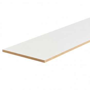 Lot de 3 contremarches rénovation d'escalier stratifié blanc 1300 x 200 x 8 mm