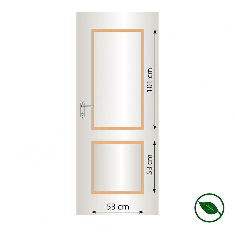 Décor de porte CLASSIQUE 2 PANNEAUX DROITS M1 1670 x 85 x 15,4 mm