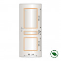 Décor de porte CLASSIQUE 3 PANNEAUX DROITS M1 1670 x 85 x 17,2 mm