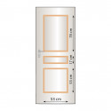 Décor de porte CLASSIQUE 3 PANNEAUX DROITS M1 1670 x 85 x 17,2 mm