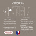 Hublot blanc en polystyrène choc (PS) sans verre 330 x 330 x 45 mm