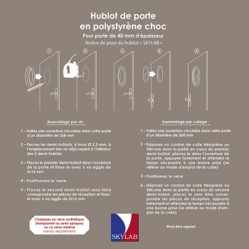 Hublot MDF brut sans verre...