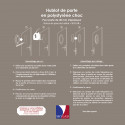 Hublot anthracite en polystyrène choc (PS) sans verre 330 x 330 x 45 mm