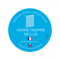 Verrière atelier slim 2 carreaux obèche noir métal 1040 x 717 mm - verre trempé