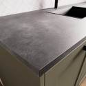 Plan de travail stratifié CPL béton anthracite 2600 x 800 x 28 mm - FSC MIXTE 70% - Gamme Confort