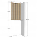 1/2 cloison claustra Lutine obeché brut 1300 x 800 x 113 mm