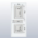 Décor de porte Albane prépeint 3 panneaux droits  785 x 535 x 40 mm