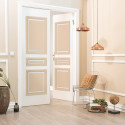 Décor de porte Albane prépeint 3 panneaux droits  785 x 535 x 40 mm
