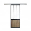 Lot de porte Ourasi Mykado en kit +  rail alu 2040 x 830 mm