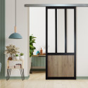 Lot de porte Ourasi Mykado en kit +  rail alu 2040 x 830 mm