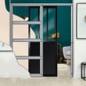 Kit galandage avec amortisseur pour porte coulissante 73 cm
