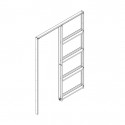 Kit galandage avec amortisseur pour porte coulissante 73 cm