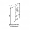 Kit galandage avec amortisseurs pour porte coulissante 83 cm