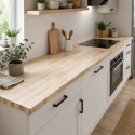 Plan de travail sapin massif 2000 x 800 x 28 mm - FSC MIXTE 70%