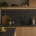 Crédence cuisine stratifiée HPL réversible ardoise/marbre gris 3000 x 640 x 13,4 mm FSC