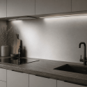 Crédence cuisine stratifiée HPL réversible aluminium/noir mat 3000 x 640 x 13,4 mm FSC