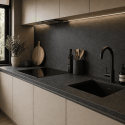 Plan de travail stratifié CPL ardoise foncé 2770 x 640 x 38 mm - PEFC 75% - Gamme Essentiel