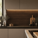 Crédence cuisine stratifiée HPL réversible chêne/chêne brun 3000 x 640 x 13,4 mm FSC
