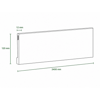 Lot de 4 Plinthes MDF blanc...