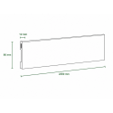 Lot de 6 Plinthes MDF blanc clipsables 2400 × 80 × 12 mm – PEFC 70 %