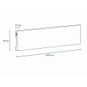 Lot de 6 Plinthes MDF blanc clipsables 2400 × 68 × 12 mm – PEFC 70 %