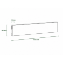 Lot de 6 Plinthes MDF blanc clipsables 2400 × 56 × 10 mm – PEFC 70 %