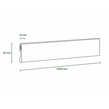 Lot de 6 Plinthes MDF blanc...